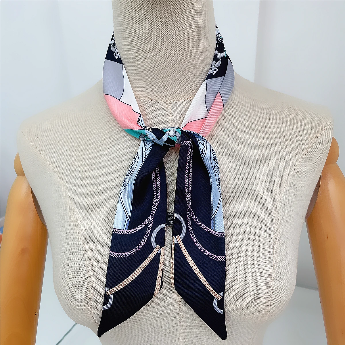 Women Scarf 2024 New Brand Design Luxury Twill Silk Scarf Fashion Headband Foulard Skinny Hair Bag Scarves Neckerchief - 3