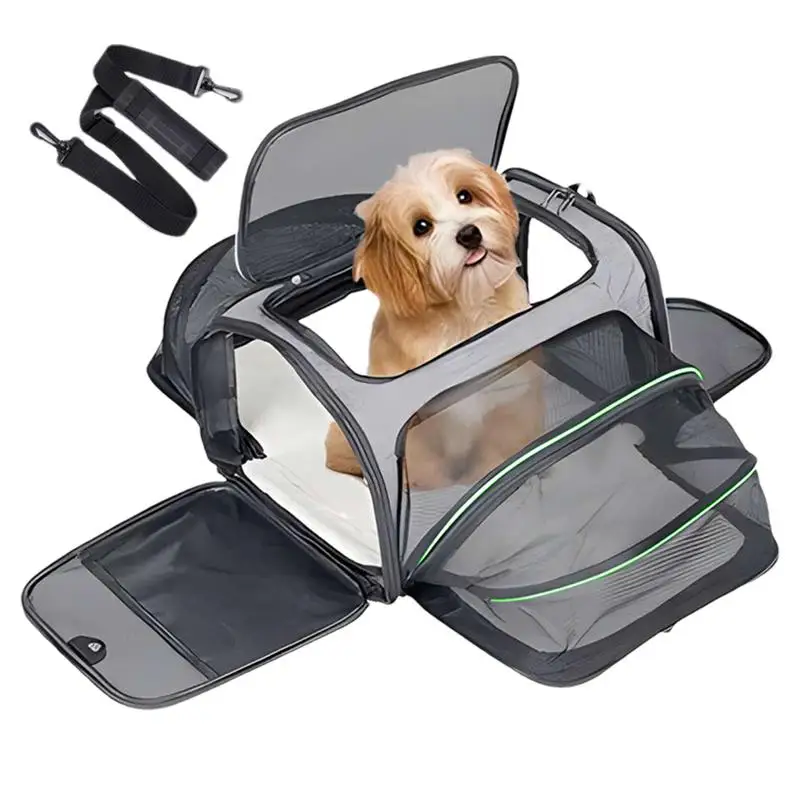 

Cat Carrying Bag Foldable Mesh Pet Carrier Portable Pet Carrier For Biking Car Travel Breathable Cat Bags For Camping Hiking
