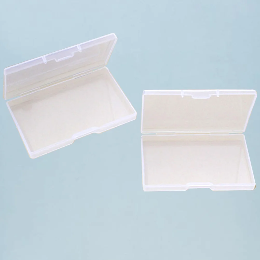 

2pcs Portable Business Name Holder Cardcase Desktop Name Organizer Cosmetics Components Supplies Small Accessories Credit Case
