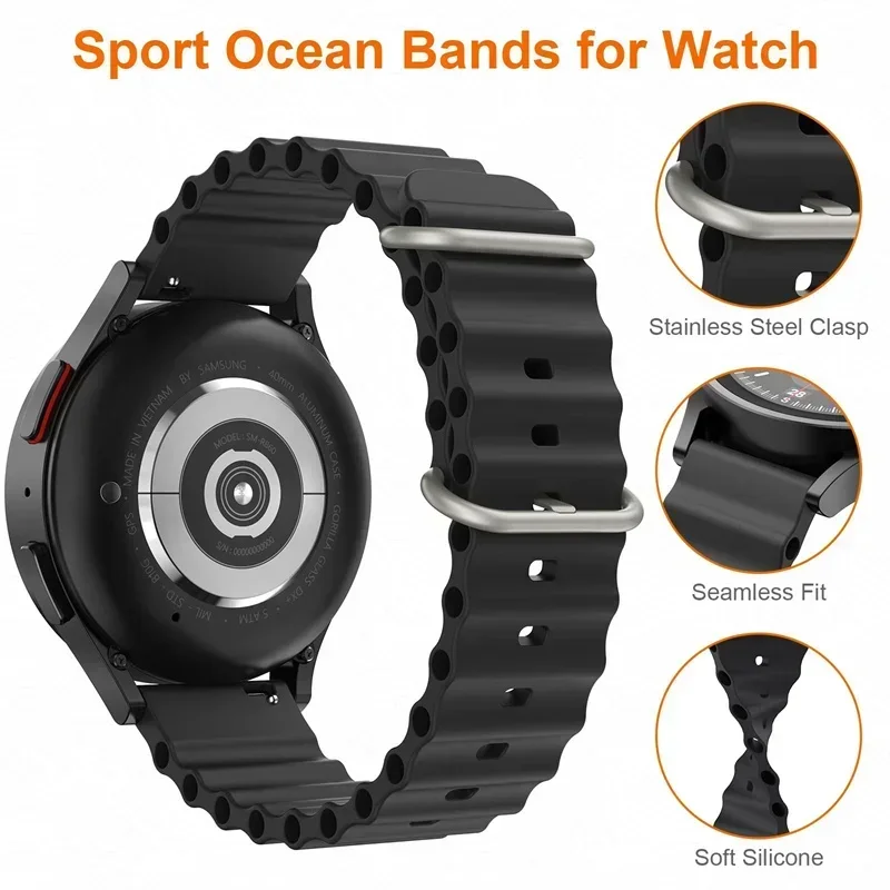 Universal Marine Silicone Sport Strap - 20mm/22mm