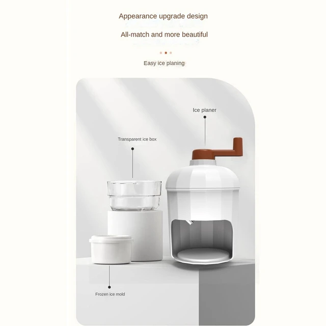 Ice Crusher Manual Rotary Ice Crusher Small Manual Shaving Ice Machine For Household Kitchen Handheld Snow Crusher 3