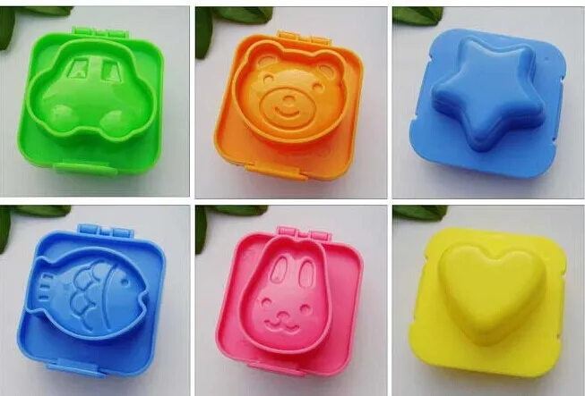 Hard boiled egg mold JAPAN lot 4 rabbit fish car bear kawaii Cute