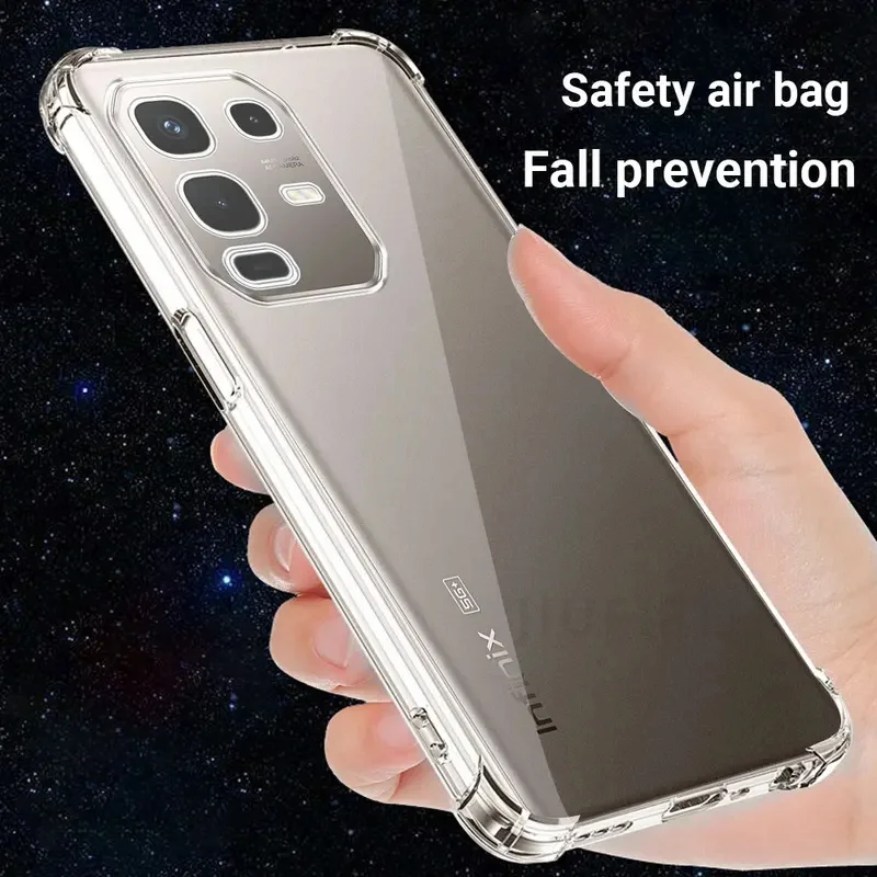 Transparent Shockproof Airbag Silicone Phone Case - Soft Protective Cover