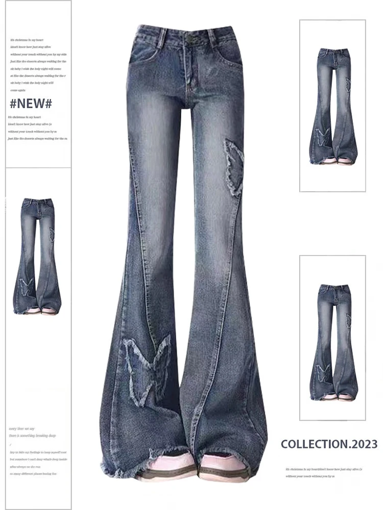 ◆GLOWNY◆ WESTERN FLARE JEANS VINTAGE BLUE GY25HSDN202 WESTERN FLARE JEANS (VINTAGE BLUE) - GLOWNY