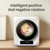 Clothes Dryer, 120V/850W Comtact Mini Dryer Machine with Exhaust Pipe, LED Touch Control Panel, Portable Dryers  , Dorm, RV, Whi 2