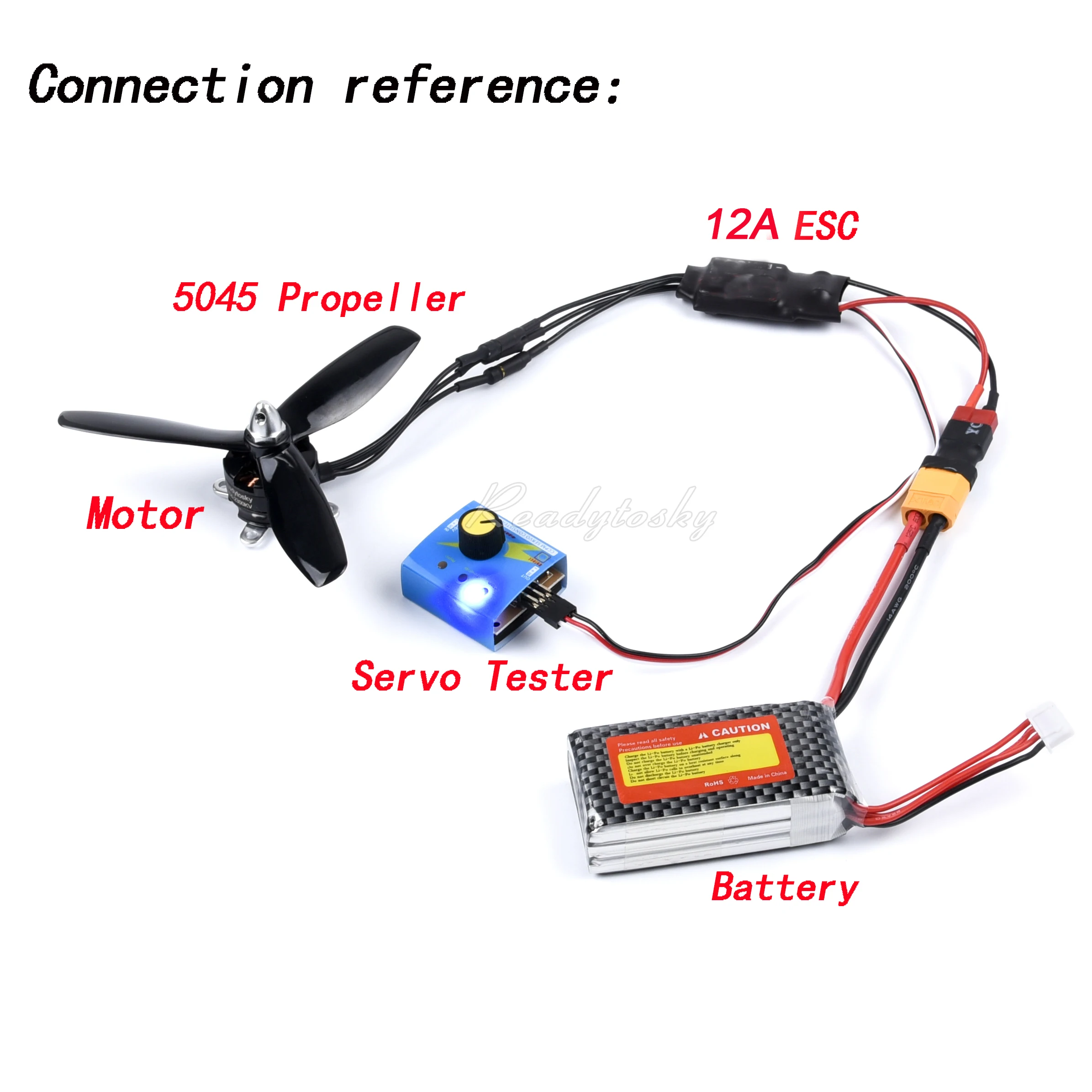 High Power Airplane ESC MT2204 2204 2300KV Brushless Motor 12A ESC SG90 Servo & Servo Tester for RC Aircraft DIY Toy Fan
