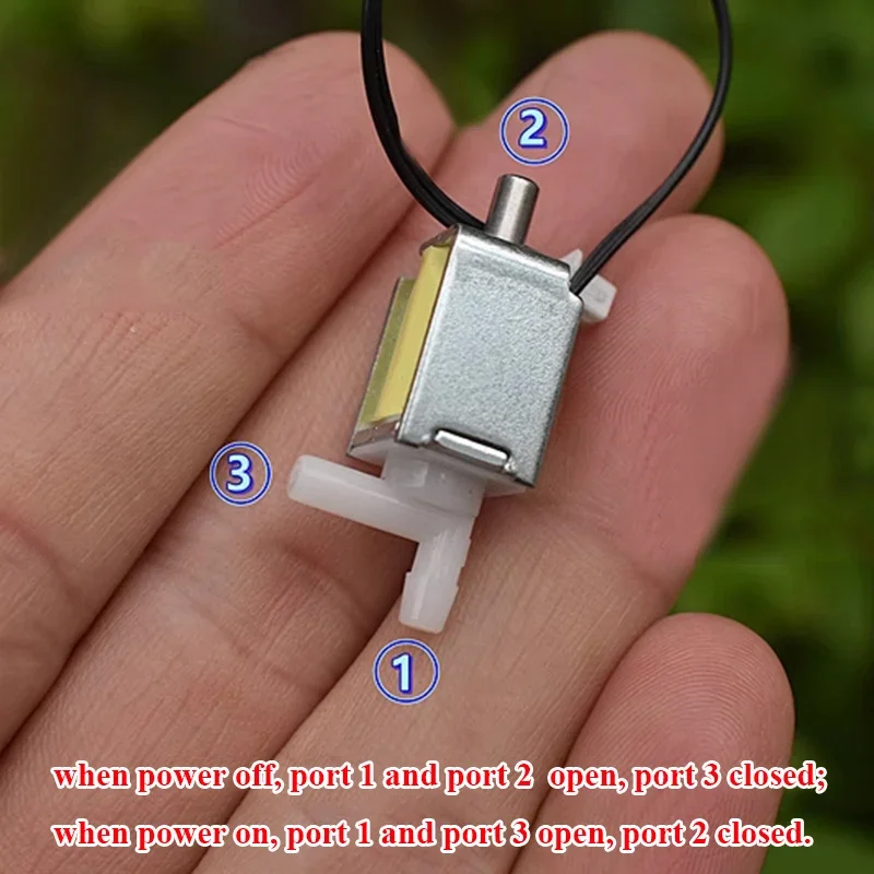 Description Picture 5 of itemDC 5V 6V 2-Position 3-Way Small Mini Electric Solenoid Air Valve Micro Air Gas Flow Control Valve DIY Blood Pressure Monitor