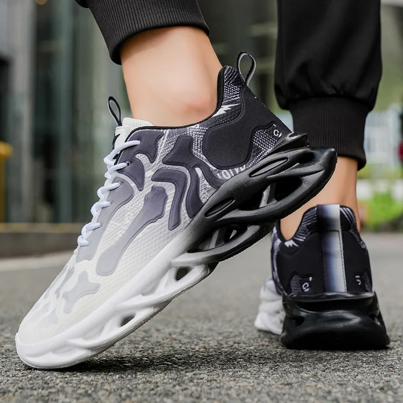 Men's Low-Top Casual Sports Running Shoes - Comfortable and Soft Fabric, Wear-Resistant and Non-Slip Soles, Comfortable Fitness Walking Shoes for All Seasons, Street Style, Lined Fabric Design, Sports and Leisure Dual Use