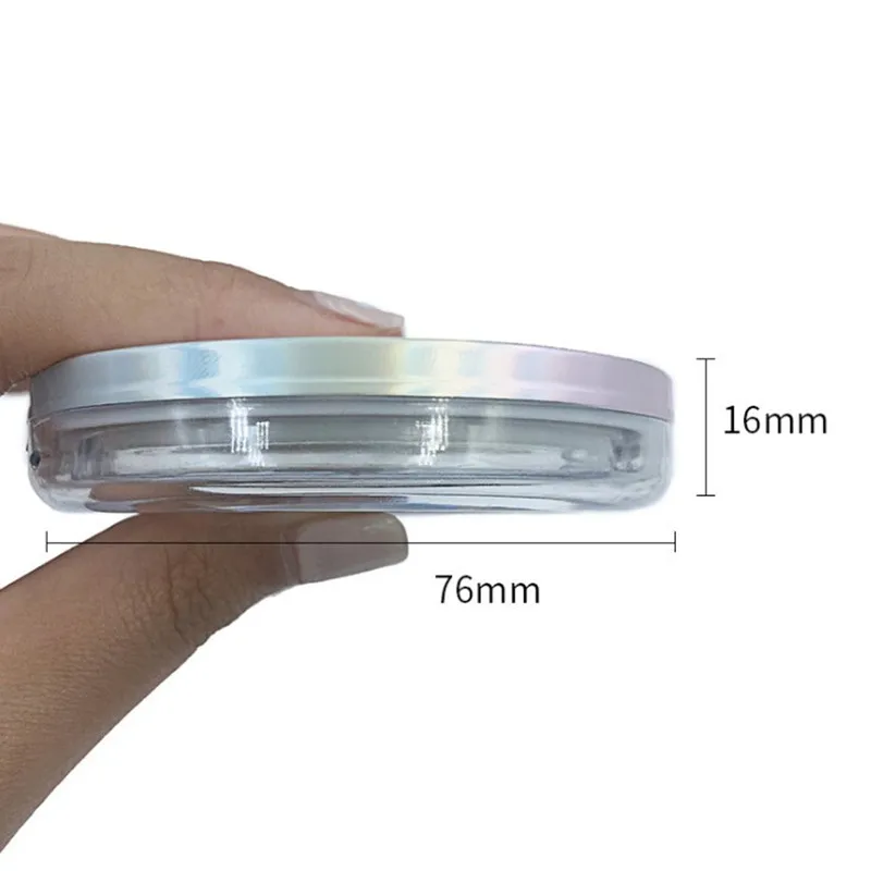 Travel Portable Plastic Powder Box Handheld Empty Loose Powder Pot with Sieve Cosmetic Travel Makeup Jar Sifter Container