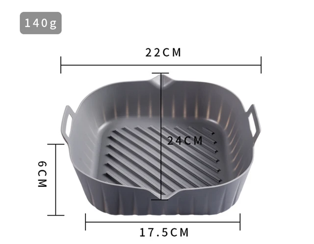  Ferenu 2 ollas de silicona para freidora de aire Ninja Foodi  Dual DZ201  Cesta rectangular reutilizable de 8 cuartos de galón, fácil  limpieza, accesorios seguros para alimentos (gris) : Hogar y Cocina