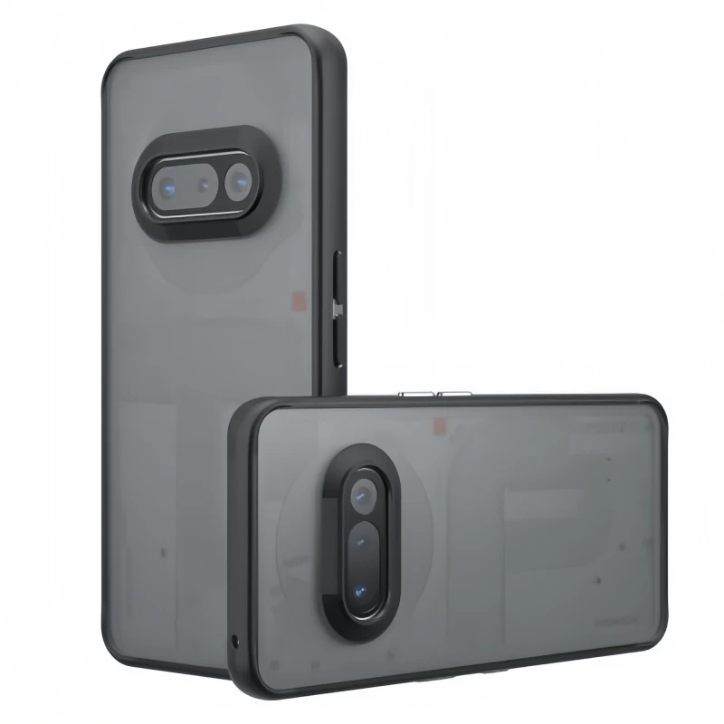 Matte Clear Acrylic Magnetic Anti-Fall Protective Back Cover and Bumper Case
