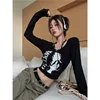 American Sle ort Svel Women's T-irt Early Autumn Inner Wear Design Sensation  Sweet And Spicy Girl Slim Fit ...