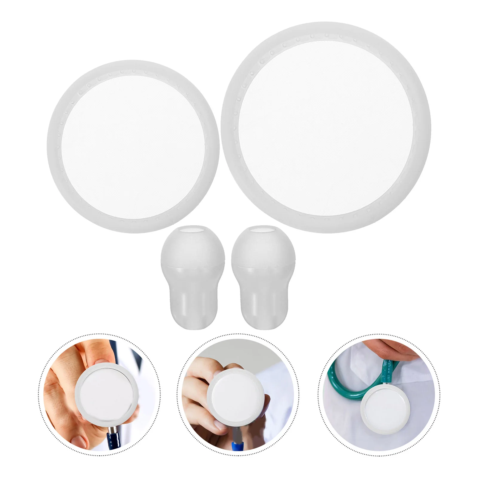 

Ear Buds Stethoscope Accessories Adult Diaphragm for Women Pediatric Children Replacement White Parts