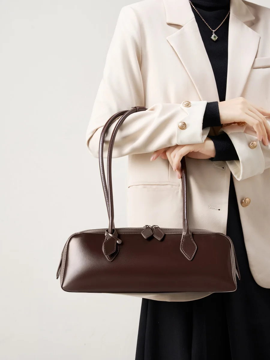 YANATARI genuine leather bag woman 2026 korean luxury bag vintage long shoulder bag Handbags ladies underarm Bag Shopping bag 3