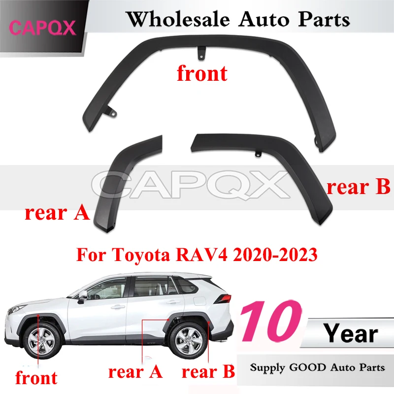 CAPQX 1piece Front or Rear Wheel Eyebrow For Toyota RAV4-Fender Wheel Eyebrow Trim Anti-collision Strip