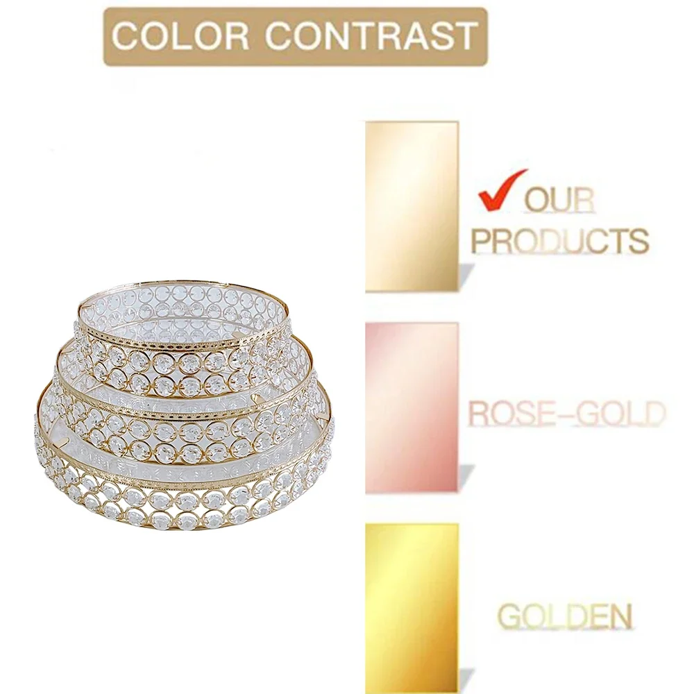 Gold Silver Antique Acrylic Round Cake Stand Set Wedding Birthday Party Dessert Pedestal Display Plate Food Service 1Pcs/lot