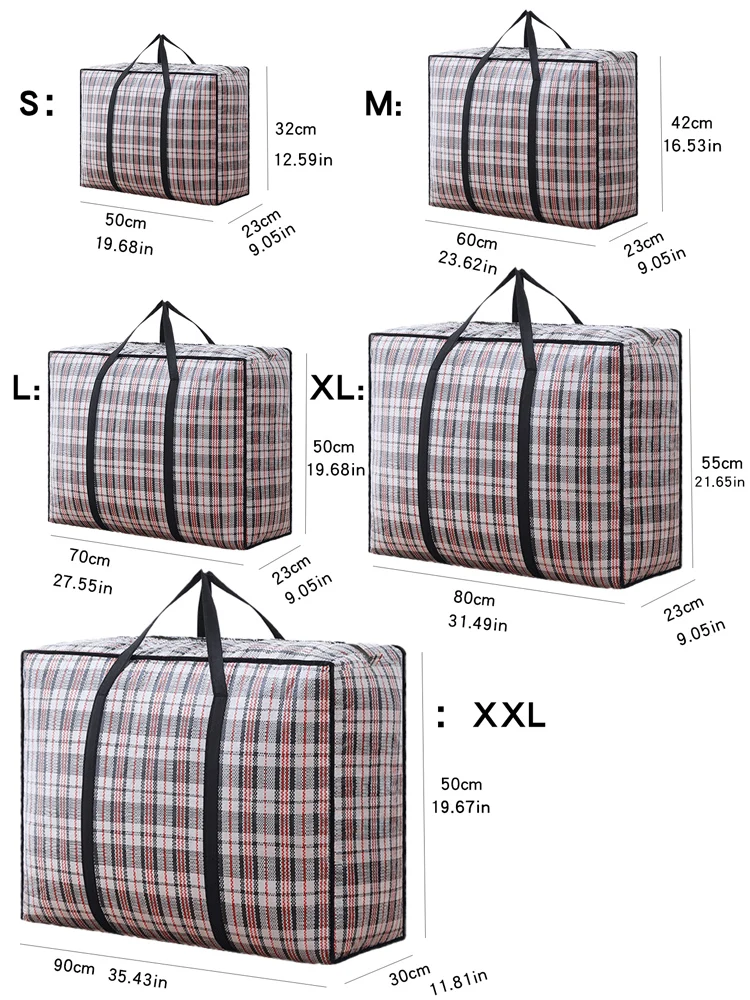 1PC foldable large capacity woven bag cotton quilt storage bag moving bag clothing storage mobile box replacement 3