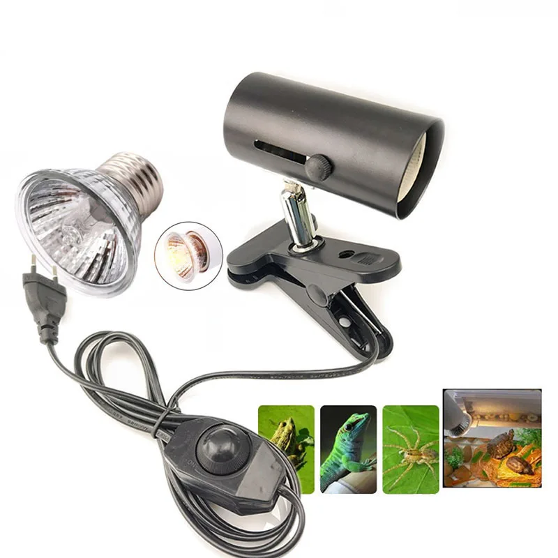 UVA UVB Reptile light lamp bulb Thermometer kit Turtle animal Heating heater Set Clip Bulb Lamp Holder Hygrometer Tortoises B3