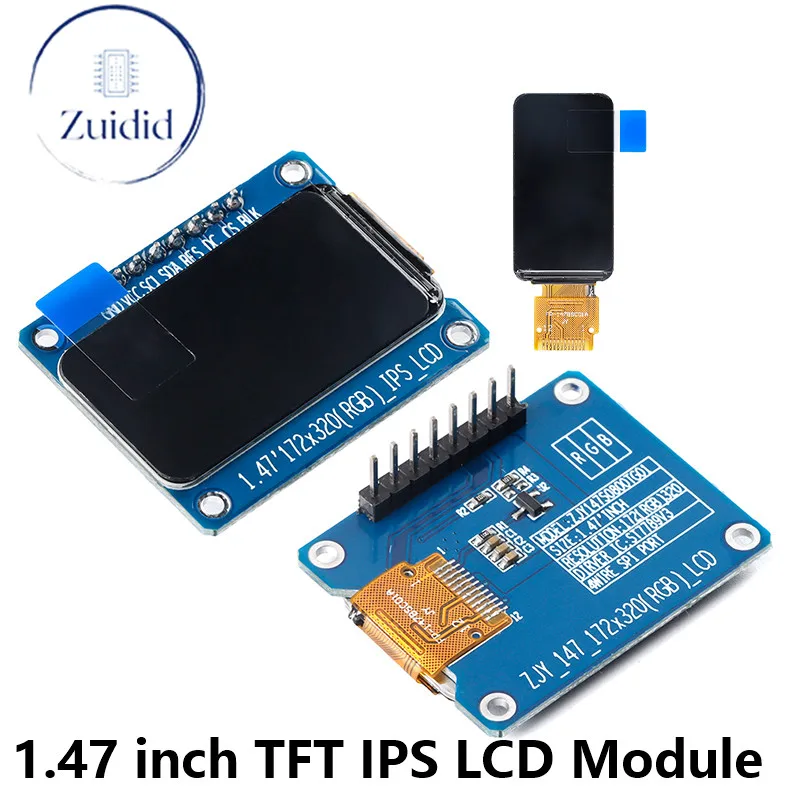 

1.47" 1.47 inch 172x320 SPI Full Color TFT HD IPS Screen LCD LED Display Module 172*320 ST7789 Controller 3.3V SPI Interface