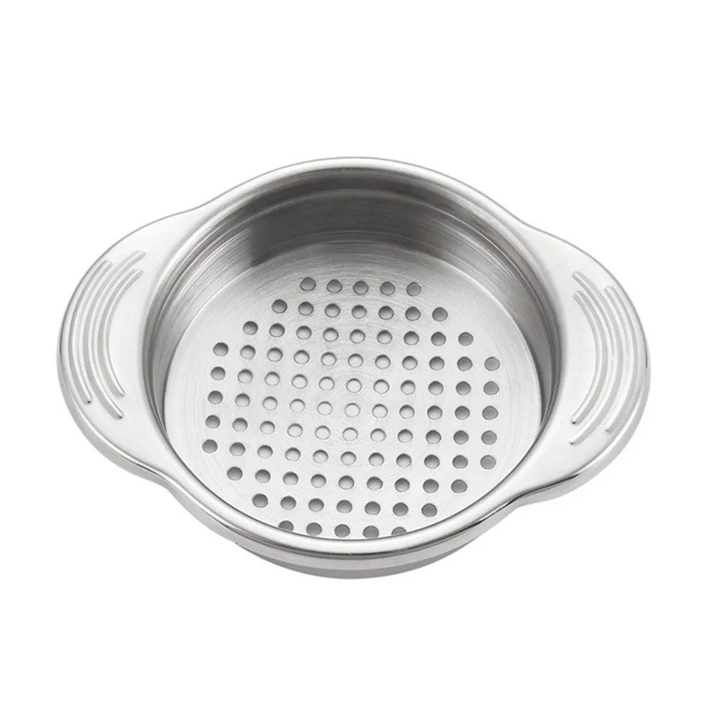 Stainless Steel Food Can Strainer Sieve Tuna Press Lid Oil Drainer