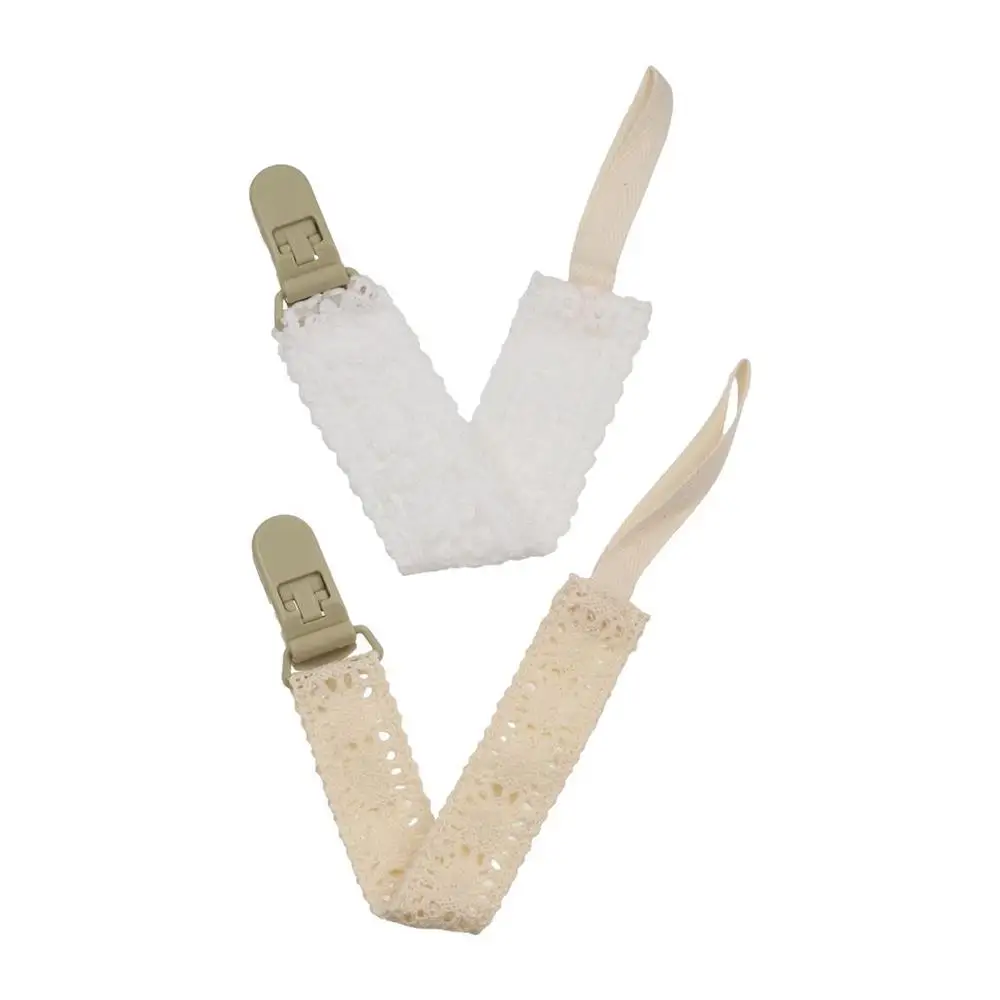 Lace Baby Cloth Pacifier Chain Adjustable Floral Soother Holder Teether Toys Straps Dummy Clips Nipple Holder Clips Toddler