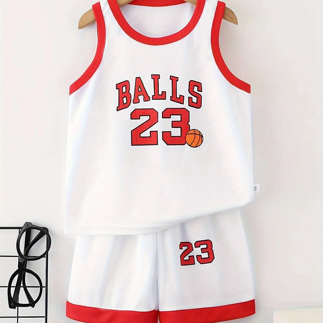 2-Piece Comfy Versatile Basketball Casual Athletic Co-Ord Set for Man's- Sweatsuits With Jersey and Shorts, Breathable Summer