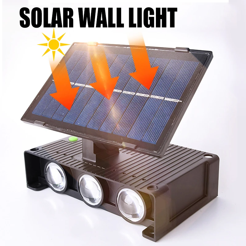 Solar Wall Lamp Outdoor Decoration Garden Courtyard Household Wall Lamp Waterproofing Down Lighting Outdoor Decorative Wall Lamp