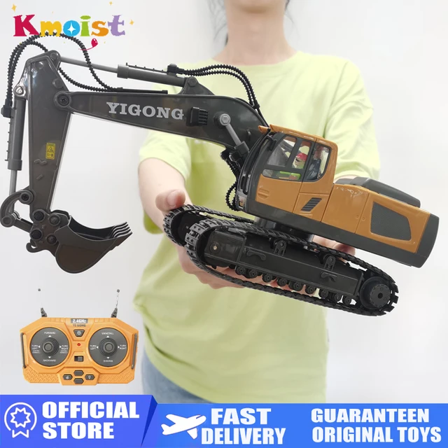 RC Truck 2.4G Remote Control Construction Excavator Vehicle Children's Wireless Crawler Multifunctional Car Toys for Boys Gifts 1