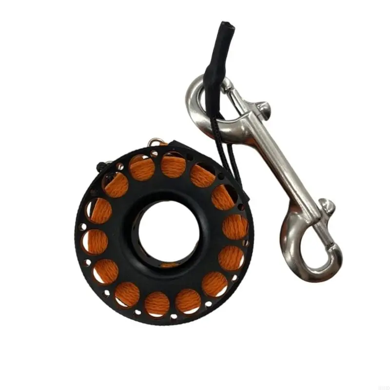 Spulen-Fingerrolle aus Aluminiumlegierung mit doppelseitigem Haken, Tauchrolle, Fingerschnurspule, Wrack-Guide-Linienrolle 69HD – Detail 3