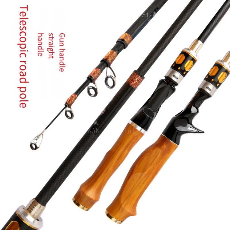 

Новая портативная карбоновая удочка 1,8 м, 2,1 м, 2,4 м, 2,7 м, Спиннинг/кастинговое удилище, ультралегкое рыболовное удилище, удочка для путешествий с приманкой