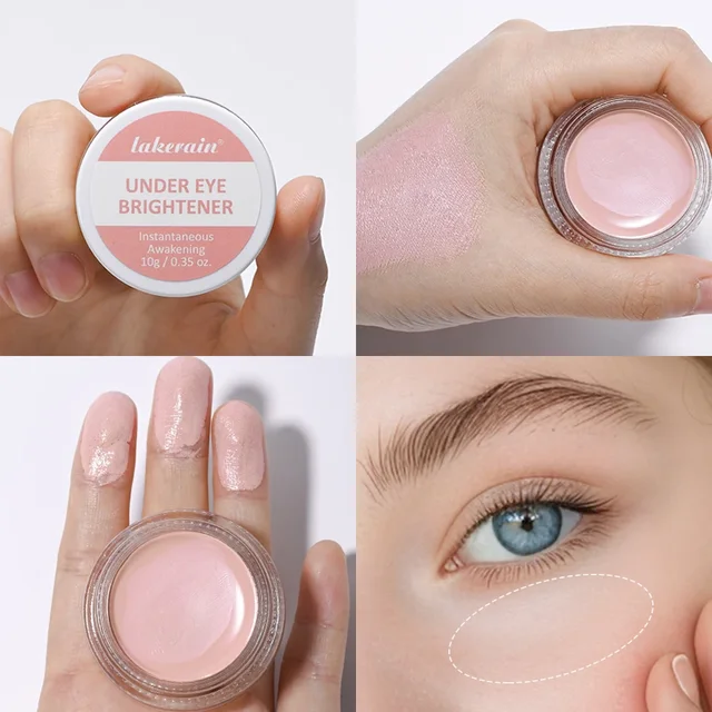 Correcteur éclaircissant hydratant pour le dessous des yeux, contour rose crémeux, couverture complète, longue durée, correcteur des yeux, maquillage des cerfs 1