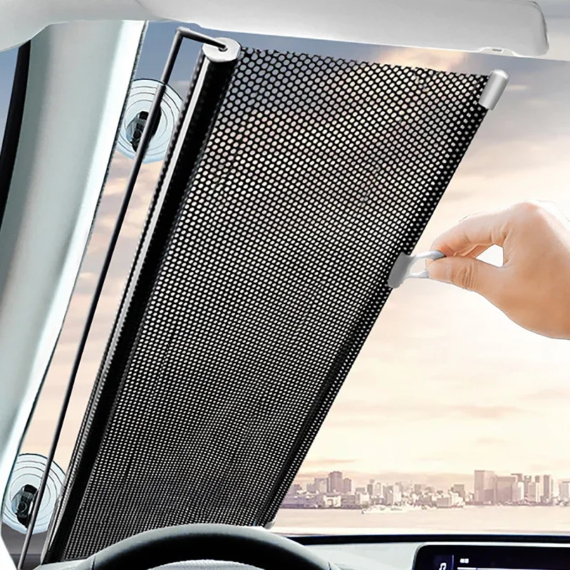 Car Windshield Stretch Suction Cup Sunshade Cover UV Protection Sun Visor Car Front Rear Side Windshield Heat Insulation Curtain car sunshade,windshield sunshade,windshield sun shade