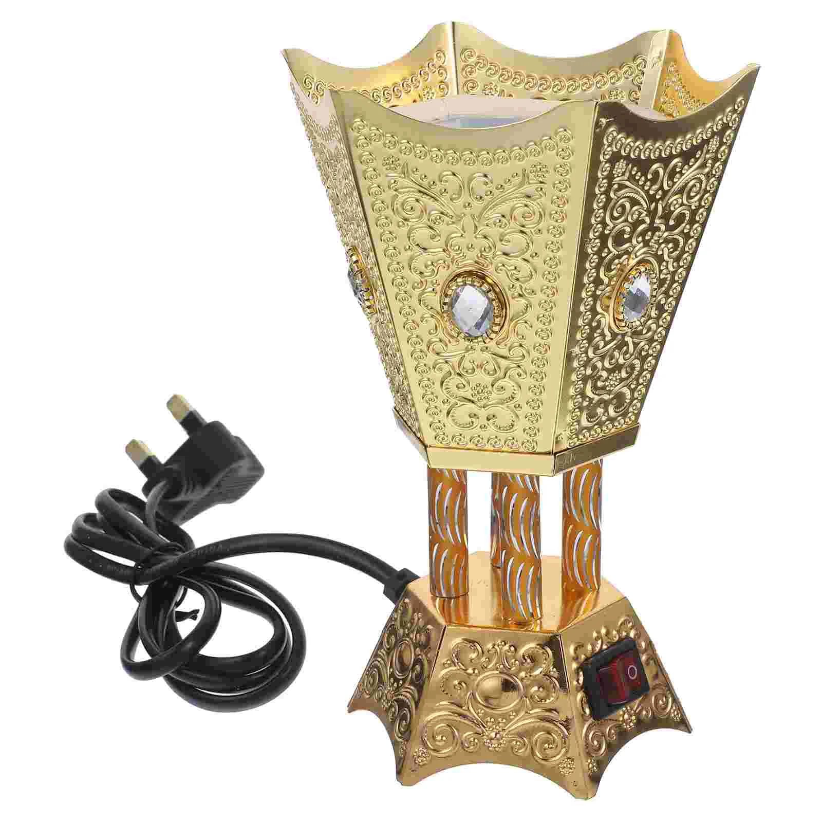 

Electric Censer Burner Table Burner Ornament Censer Holder Metal Incense Burner Incense Holder (EU/UK/US Plug)