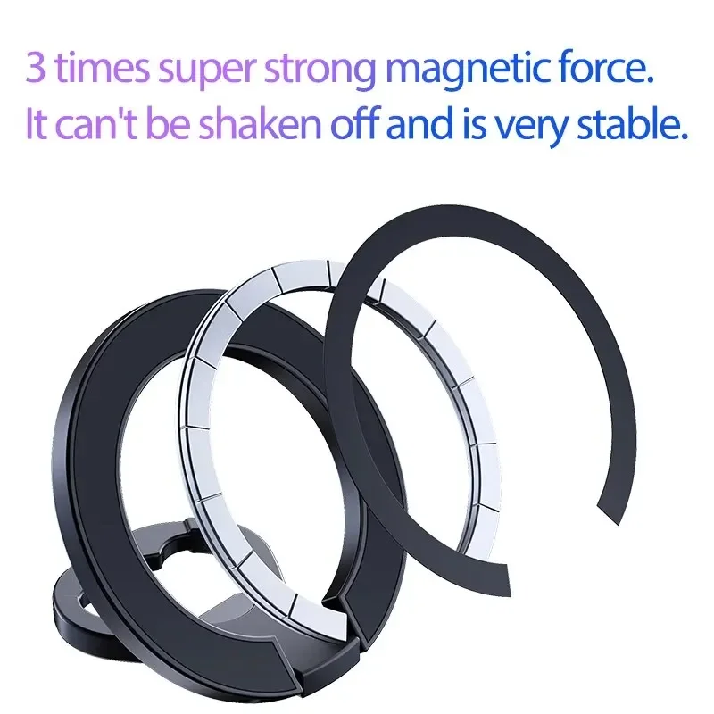 2 In 1 Magnetic Cell Phone Ring Holder Stand Bottle Opener Kickstand For Magneti iPhone 15 14 13 12 Desktop Mobile Bracket Mount 6