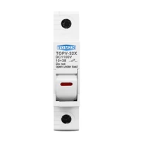 Porte-fusible 1P 2P DC 10x38mm, haute tension solaire PV 1100V TOMZN TOPV-30 Base système photovoltaïque, protecteur de Protection gpV 5