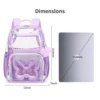 High Quality Waterproof Large Capacity TPU Transparent Clear Women Backpack 6
