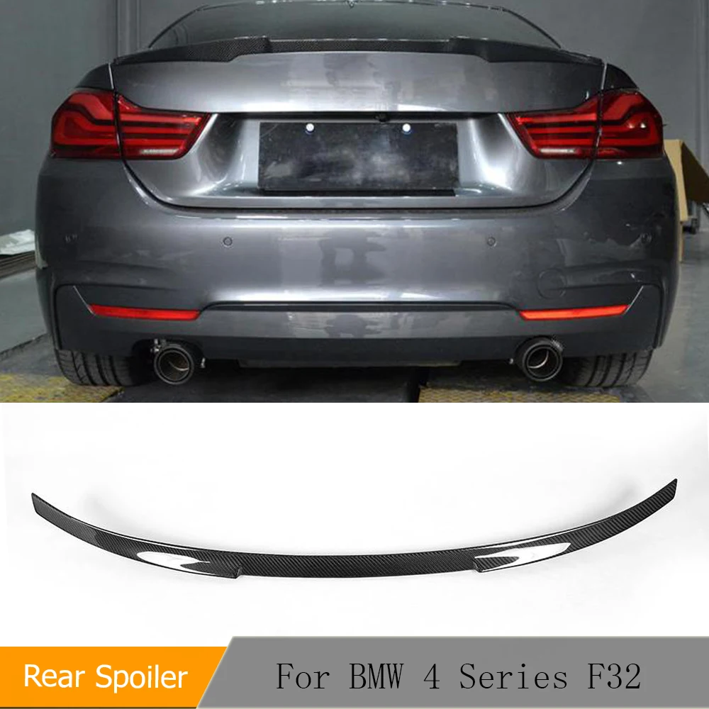 

For BMW 4 Series F32 428i 435i Base Coupe M Sport 2014 - 2018 Rear Spoiler Trunk Boot Wings Lip Carbon Fiber / FRP 2-Door Only
