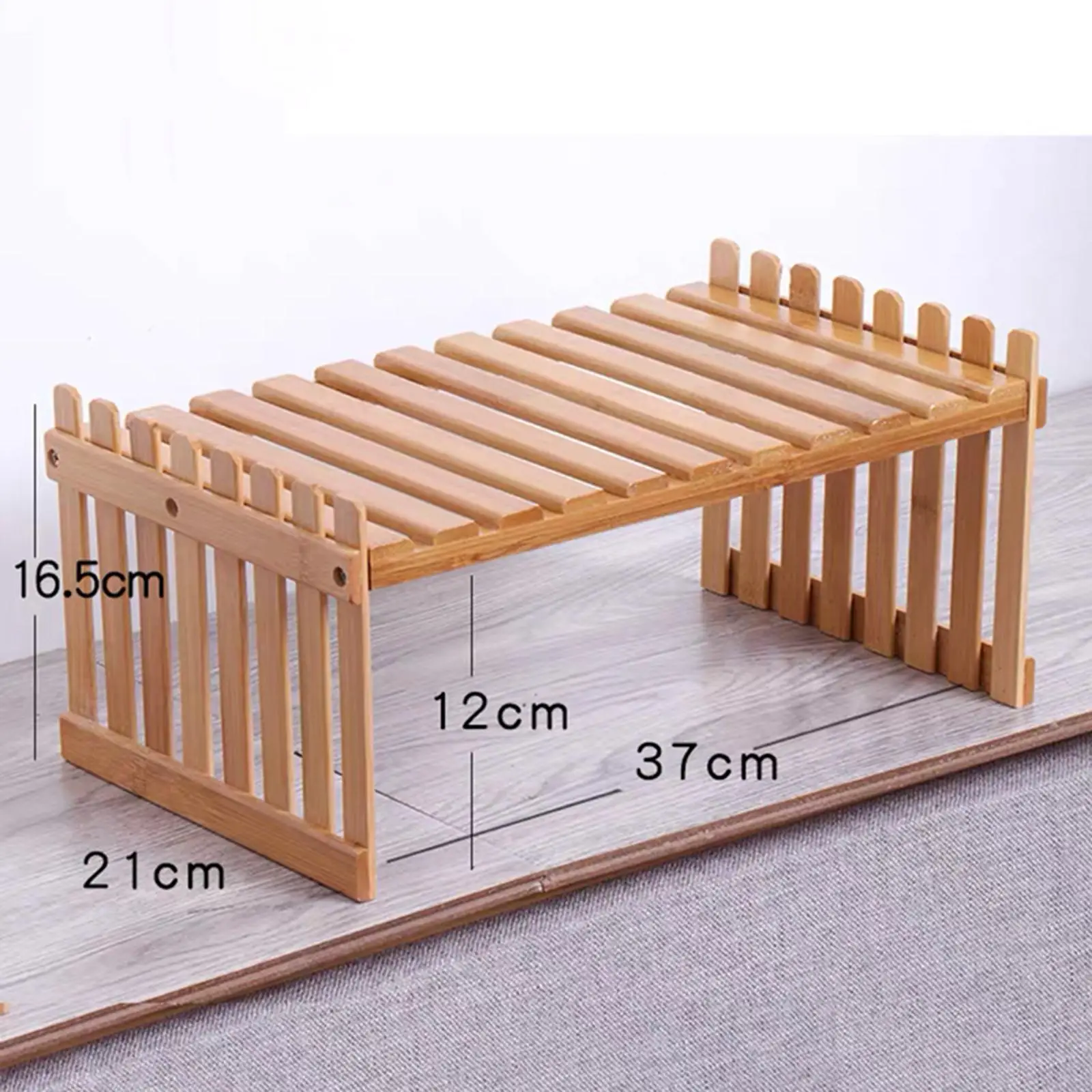 Wooden Flower Shelf Storage Rack Plant Stand Flower Shelf Wooden Tabletop Plant Support Stand for Home Patio Lawn Garden