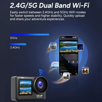 SJCAM SJ10 Pro Подводная экшн-камера с двойным экраном 5G/2,4G Wi-Fi Быстрая передача Поддержка внешнего микрофона Vlog Live Anti-Shake — изображение 3