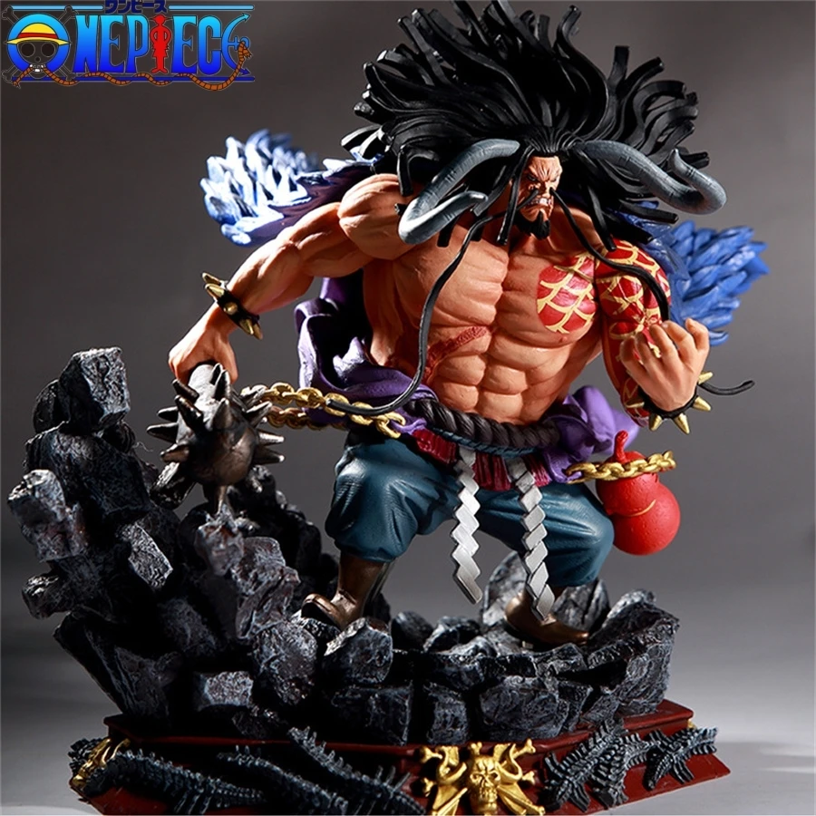 

19cm Anime One Piece Gk Four Emperors Kaido Beast Kaido Battle Scene Statue Collectible Trendy Figure Model Ornaments Toy Gift