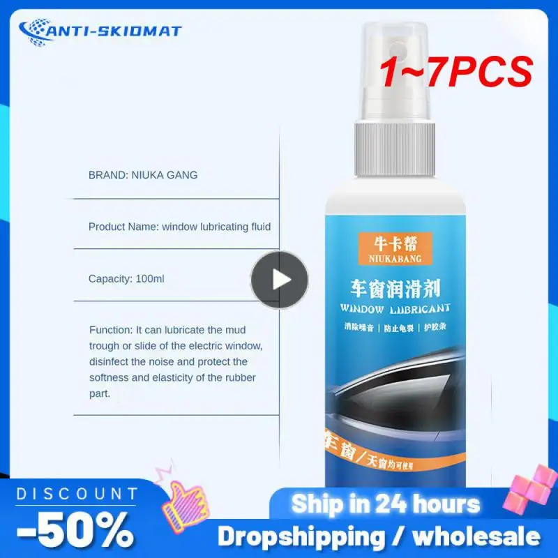 

1~7PCS Silicone Spray Lubricant 100ML Car Rubber Seal Belt Softening Lubrication Multi Surface Spray Lubricant To Eliminate