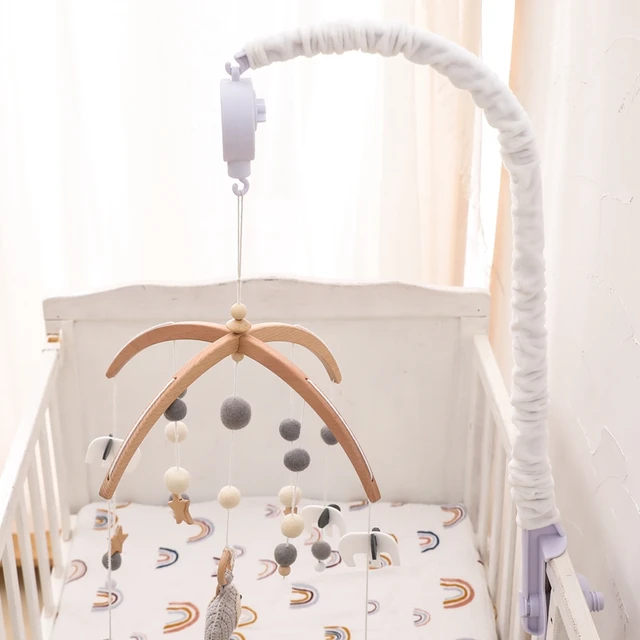 1Set Baby Mobile Rattles Toys Baby Toys 0-12 Months Carousel Crib Holder Baby Mobile Bed Bed Bell Mom Handmade Toys For Newborns 2