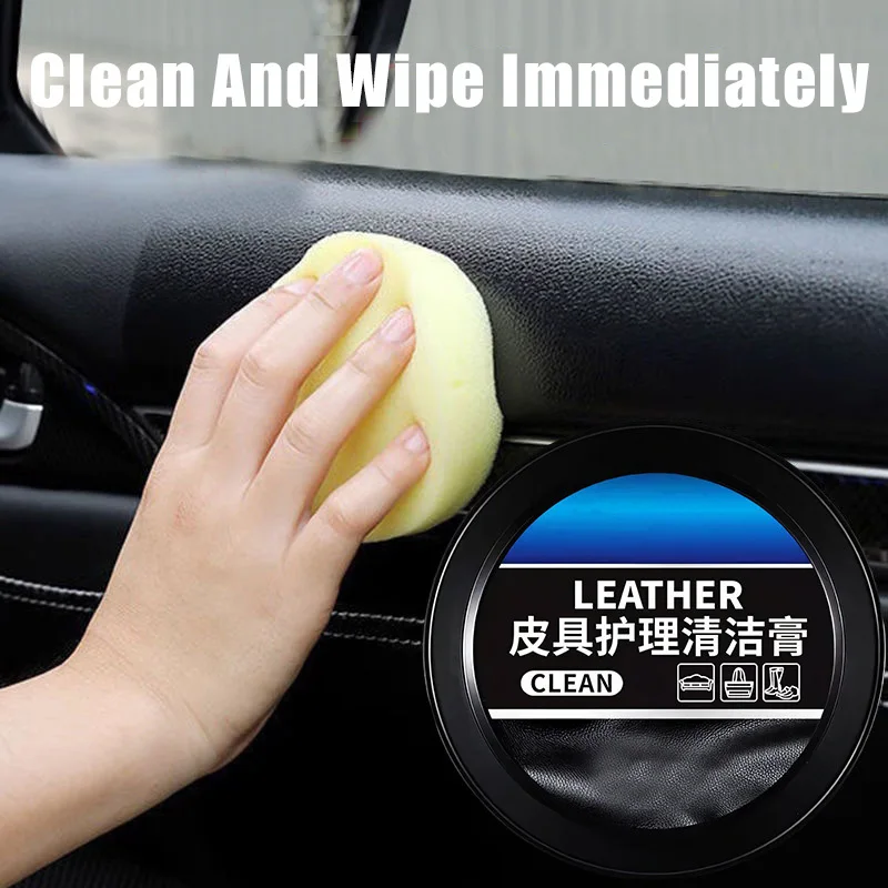 Car Cleaning Agent Auto Plastic Restorer Interior Panel Renewal Wax Coating Agent Car Wax Polish Cleaning Cream Sofa Bag Care