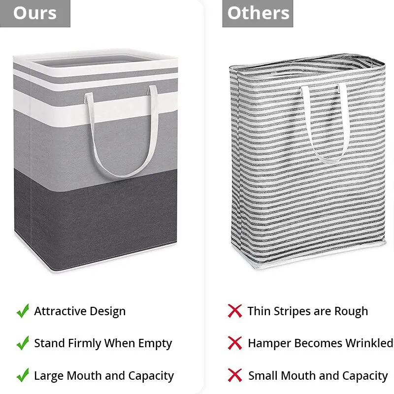 Grey Large Capacity Waterproof Clothes Basket