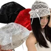 Niche Literary Hollow Bowknot Cold Cap Women Knitted Hats Girls Lace Y2K  Skull Cap Versatile Elastic Crocheted Beanie Hats 1