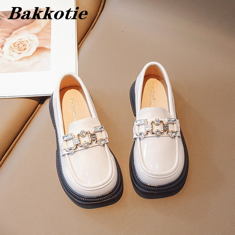

Girls Shoes 2023 Autumn Kids Party Dress Dance Princess Mary Jane Flats Fashion Brand Children Toddler Sandals Crystal Soft Sole