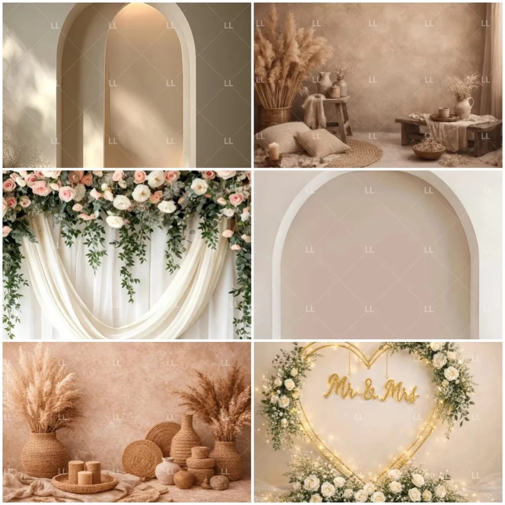 Dreamy Wedding Theme Backdrop Mr. and Ms. Wedding Party Decoration Background Exhibition Hall Banner Supplies Shooting Props