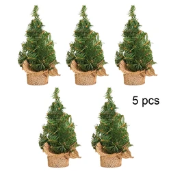 Festive Mini Desktop Christmas Tree for DIY Home Decoration & Holiday Gifts (5 pcs)