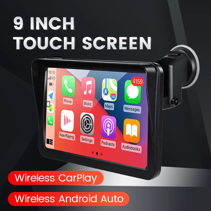 Portable Wireless Apple Carplay Android Auto Monitor Mirror Link
