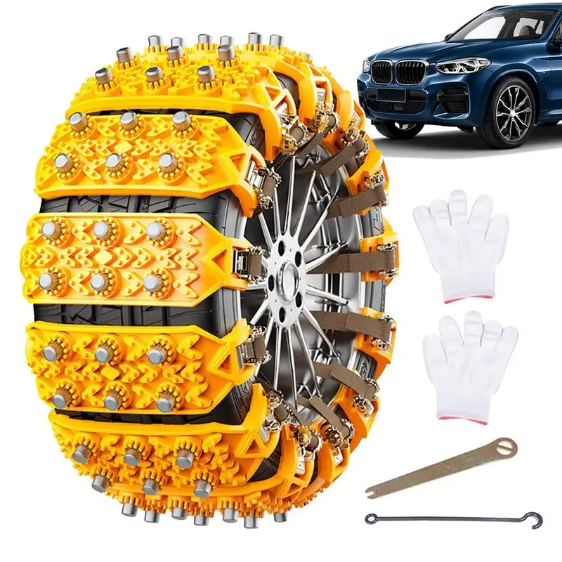 

Ice Tire Chains Heavy Duty Anti-Skid Security Chain Anti Snow Chains Universal Easy Installation Tire Snow Chains Security Chain